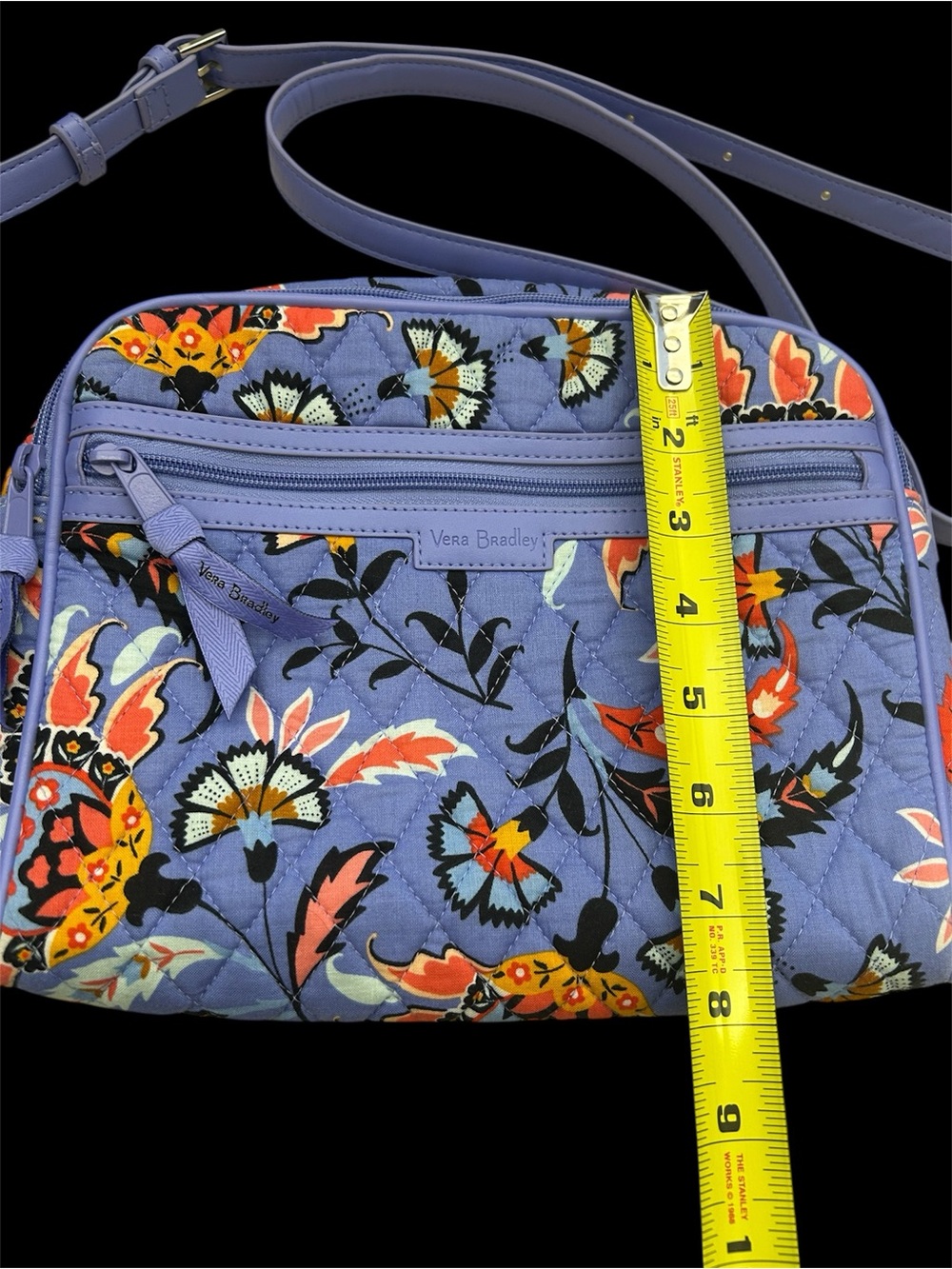 Vera Bradley Lavender Quilted Floral Crossbody Bag